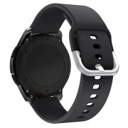 Curea OEM Silicone TYS pentru Samsung Galaxy Watch / Huawei Watch / Honor Watch Series, 22mm, Neagra 