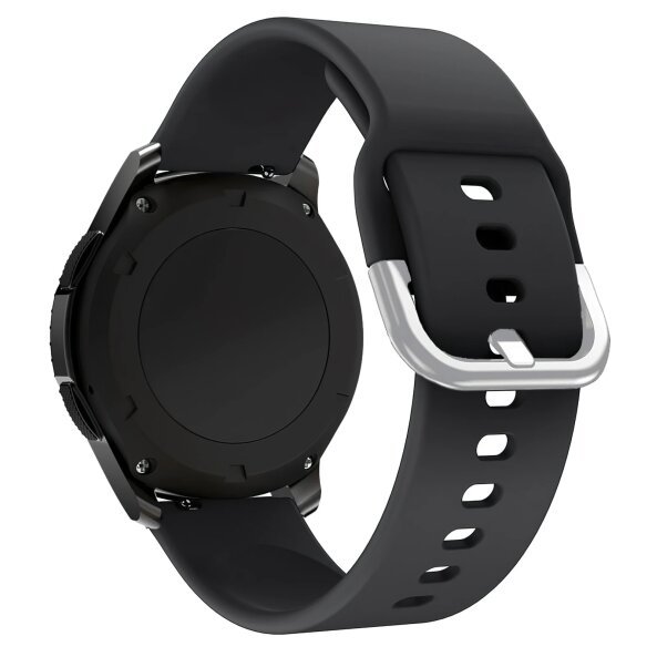 Curea OEM Silicone TYS pentru Samsung Galaxy Watch / Huawei Watch / Honor Watch Series, 22mm, Neagra 