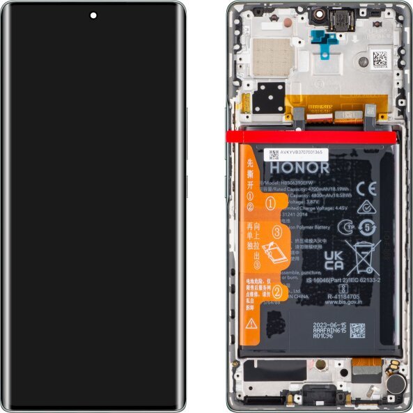 Display cu Touchscreen Honor 70, cu Rama si Acumulator, Verde (Emerald Green), Service Pack 0235ACMH 