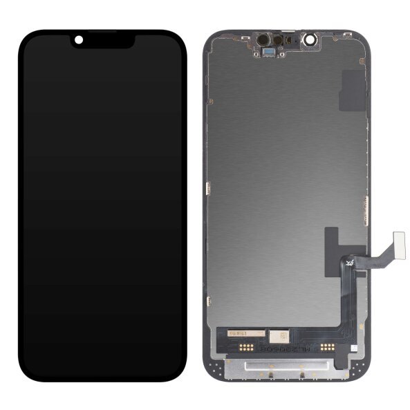 Display cu Touchscreen JK pentru Apple iPhone 14, cu Rama, Versiune LCD In-Cell, Negru 
