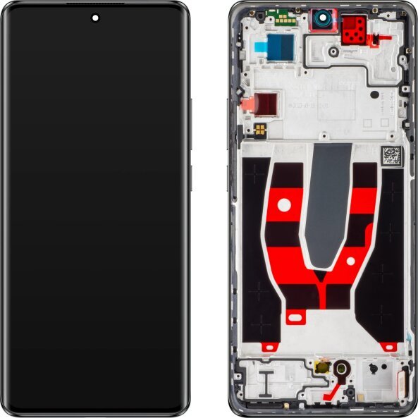 Display cu Touchscreen Oppo Reno10, cu Rama, Negru (Silvery Grey), Service Pack 621029000060 