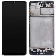 Display cu Touchscreen Samsung Galaxy M30s M307, cu Rama, Negru, Service Pack GH82-21265A