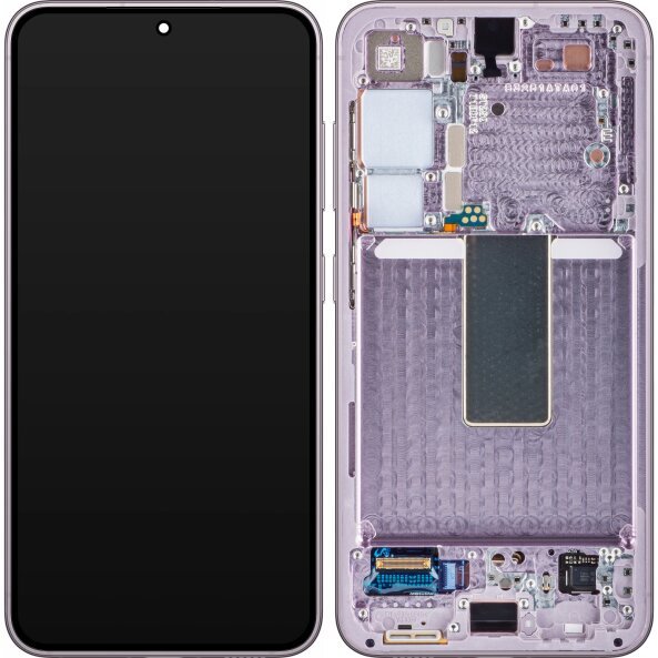 Display cu Touchscreen Samsung Galaxy S23 S911, cu Rama, Roz (Lavender), Service Pack GH82-30480D