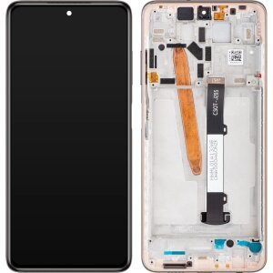 Display cu Touchscreen Xiaomi Poco X3 Pro, cu Rama, Maro (Metal Bronze), Service Pack 560004J20S00 