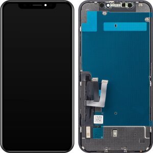 Display cu Touchscreen ZY pentru Apple iPhone 11, cu Rama, Versiune LCD In-Cell IC Movable, Negru 
