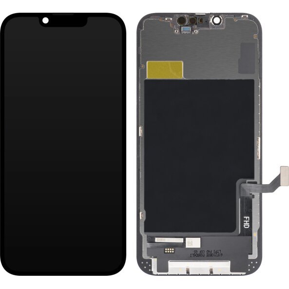 Display cu Touchscreen ZY pentru Apple iPhone 14, cu Rama, Versiune LCD In-Cell IC Movable, Negru 