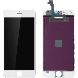 Display cu Touchscreen ZY pentru Apple iPhone 6, cu Rama, Premium Plus, Alb 
