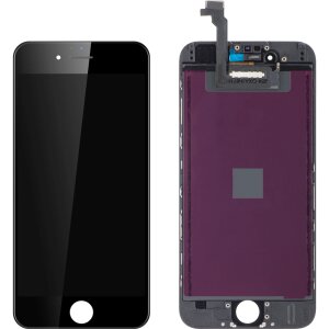 Display cu Touchscreen ZY pentru Apple iPhone 6, cu Rama, Premium Plus, Negru