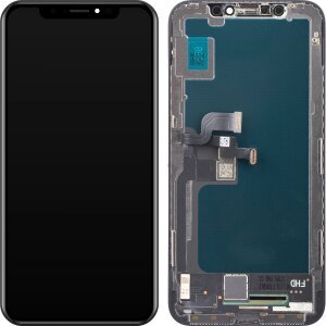 Display cu Touchscreen ZY pentru Apple iPhone X, cu Rama, Versiune LCD In-Cell IC Movable, Negru
