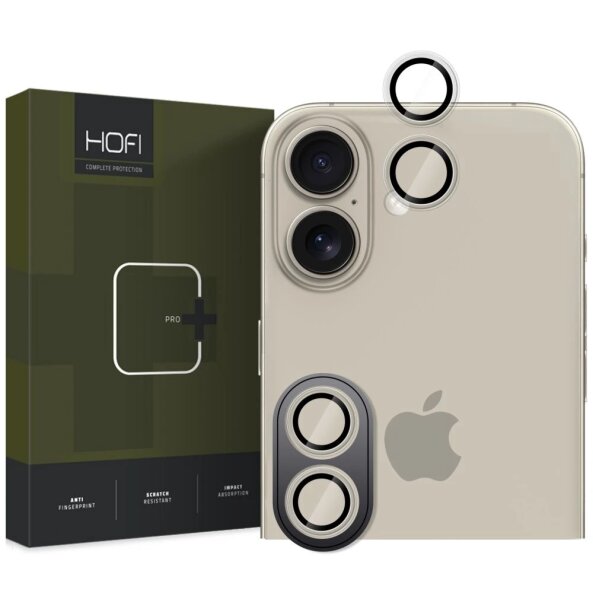 Folie de protectie Camera spate HOFI CamRing PRO+ pentru Apple iPhone 16 Plus / 16, Sticla Securizata, Transparenta