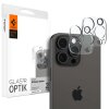 Folie de protectie Camera spate Spigen Optik pentru Apple iPhone 15 Pro Max / 15 Pro / 14 Pro Max, Sticla Securizata, Full Glue, Set 2 bucati, Transparenta AGL05761 