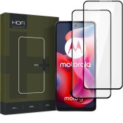 Folie de protectie Ecran HOFI Glass PRO+ pentru Motorola Moto G24 Power / G04 / G24, Sticla Securizata, Full Glue, Set 2 bucati, 2.5D, Neagra 