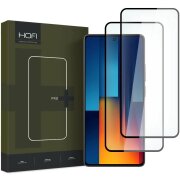 Folie de protectie Ecran HOFI Glass PRO+ pentru Xiaomi Poco M6 Pro 5G, Sticla Securizata, Full Glue, Set 2 bucati, 2.5D, Neagra 