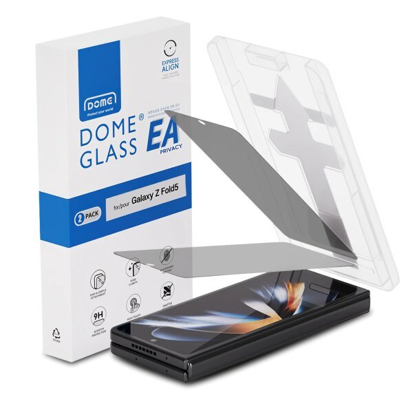 Folie de protectie Ecran Privacy Whitestone EA Glass pentru Samsung Galaxy Z Fold5 F946, Sticla Securizata, Full Glue, Set 2 bucati, 2.5D, Ecran Exterior