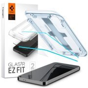 Folie de protectie Ecran Spigen EZ FIT pentru Samsung Galaxy S24 S921, Sticla Securizata, Full Glue, Set 2 bucati 