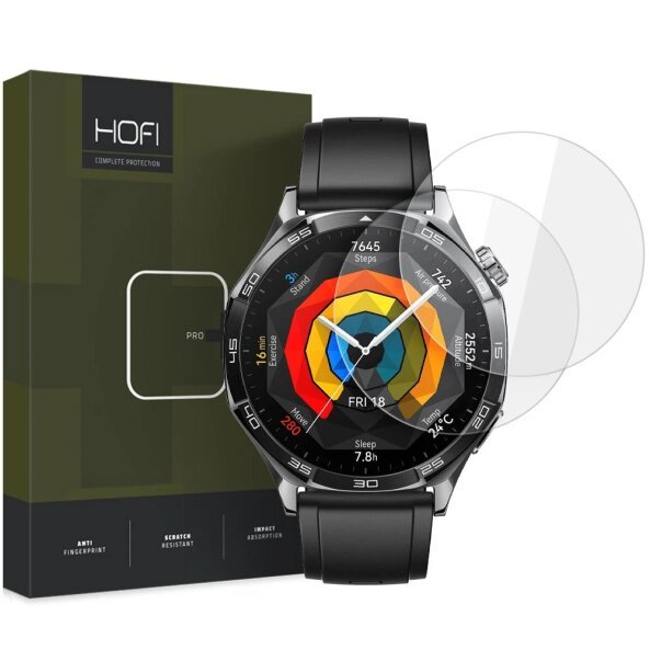 Folie Protectie HOFI Glass PRO+ pentru Huawei Watch GT 5 46mm, Set 2 bucati, Sticla Securizata 
