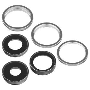 Geam Camera Spate Apple iPhone 14 Pro Max / 14 Pro, Wide + UltraWide + Telephoto, cu Rama, Argintiu 