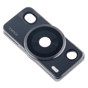 Geam Camera Spate Huawei P60 Pro, Wide + UltraWide + Telephoto + Blitz, cu Rama, Negru