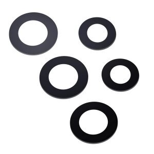 Geam Camera Spate Samsung Galaxy A23 5G A236 / A23 A235, Blitz + Depth + Macro + UltraWide + Wide, Negru 