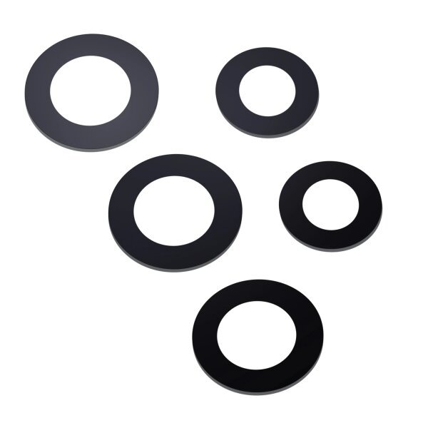 Geam Camera Spate Samsung Galaxy A23 5G A236 / A23 A235, Blitz + Depth + Macro + UltraWide + Wide, Negru 