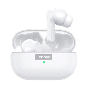 Handsfree Bluetooth Lenovo LP1S, TWS, Alb 