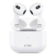 Handsfree Bluetooth Tech-Protect Ultraboost, TWS, Alb 