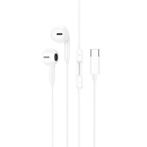 Handsfree USB-C Borofone BM71 Light, Alb 