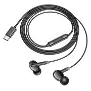 Handsfree USB-C Borofone BM92, Negru 