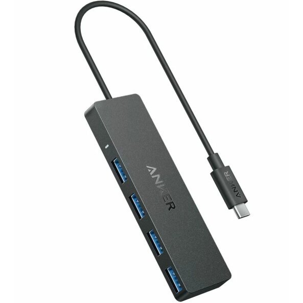 Hub USB-C Anker, 4 x USB-A 3.0, Negru A8309G11 