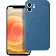 Husa MagSafe pentru Apple iPhone 12, OEM, Silicone Mag, Albastra 