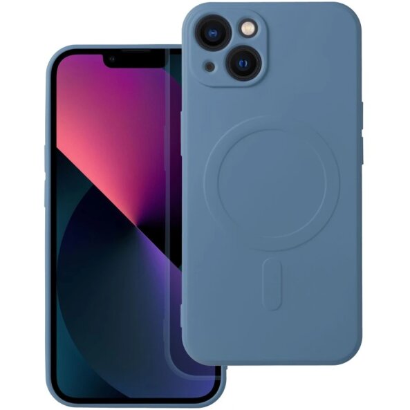 Husa MagSafe pentru Apple iPhone 13, OEM, Silicone Mag, Albastra 