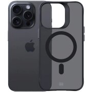 Husa MagSafe pentru Apple iPhone 13 Pro Max, 3MK, Smoke MagCase, Neagra 