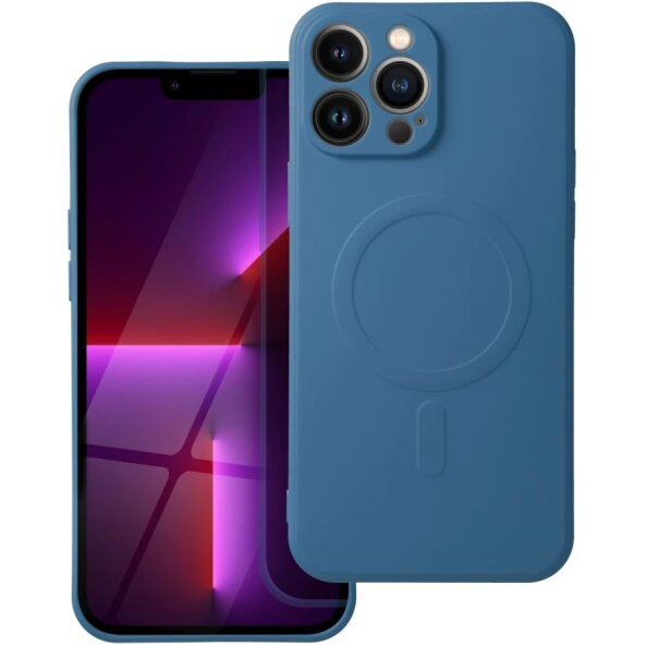 Husa MagSafe pentru Apple iPhone 13 Pro Max, OEM, Silicone Mag, Albastra 
