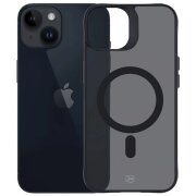 Husa MagSafe pentru Apple iPhone 14 / 13, 3MK, Smoke MagCase, Neagra 