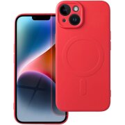 Husa MagSafe pentru Apple iPhone 14, OEM, Silicone Mag, Rosie 