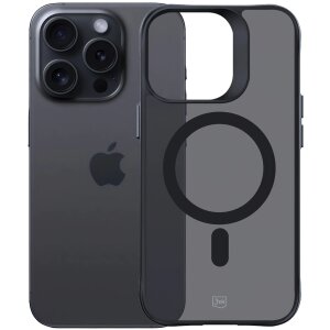 Husa MagSafe pentru Apple iPhone 14 Pro, 3MK, Smoke MagCase, Neagra 
