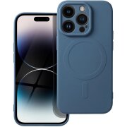 Husa MagSafe pentru Apple iPhone 14 Pro, OEM, Silicone Mag, Albastra 