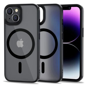 Husa MagSafe pentru Apple iPhone 14, Tech-Protect, Magmat, Neagra 