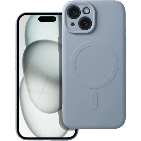 Husa MagSafe pentru Apple iPhone 15, OEM, Silicone Mag, Bleu 