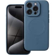 Husa MagSafe pentru Apple iPhone 15 Pro Max, OEM, Silicone Mag, Albastra