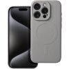 Husa MagSafe pentru Apple iPhone 15 Pro Max, OEM, Silicone Mag, Gri 