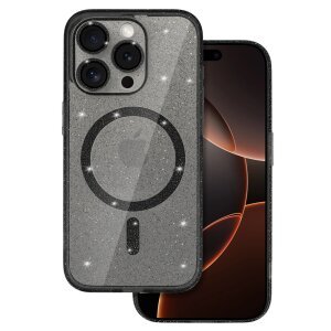 Husa MagSafe pentru Apple iPhone 16 Pro Max, OEM, Glitter, Transparenta 