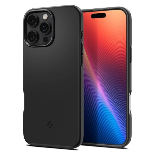 Husa MagSafe pentru Apple iPhone 16 Pro Max, Spigen, Thin Fit, Neagra ACS07978 