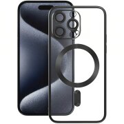 Husa MagSafe pentru Samsung Galaxy S24+ S926, Vmax, Electroplating, Neagra 