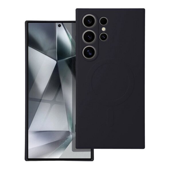 Husa MagSafe pentru Samsung Galaxy S24 Ultra S928, OEM, Silicone Mag, Neagra 