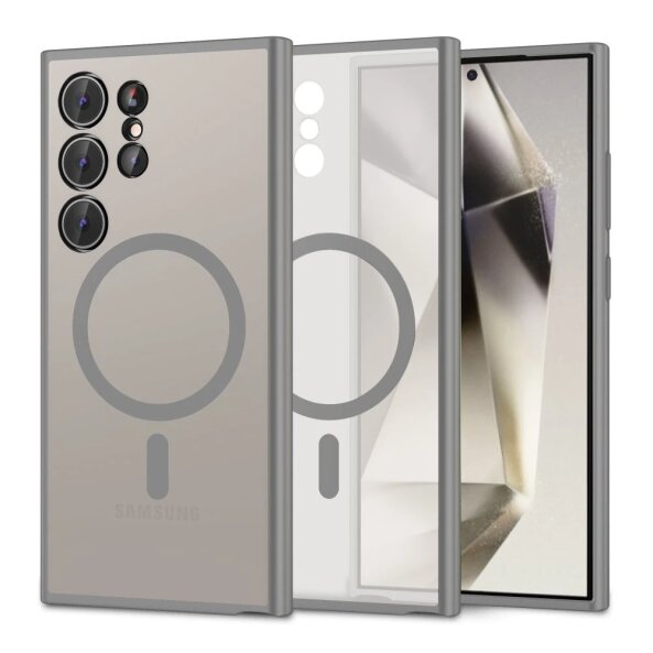 Husa MagSafe pentru Samsung Galaxy S24 Ultra S928, Tech-Protect, Magmat, Gri 
