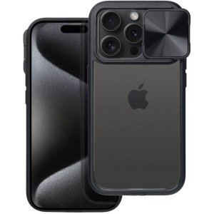 Husa pentru Apple iPhone 15 Pro Max, OEM, Slider, Neagra 