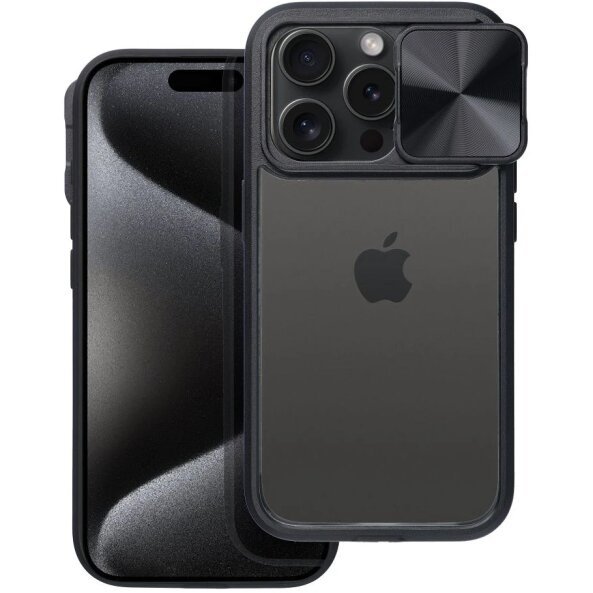 Husa pentru Apple iPhone 15 Pro Max, OEM, Slider, Neagra 