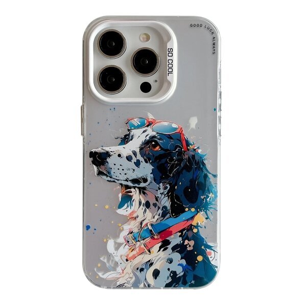 Husa pentru Apple iPhone 15 Pro Max, OEM, Spotted Dog, Multicolor 