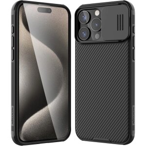 Husa pentru Apple iPhone 16 Pro, Nillkin, CamShield Pro, Neagra 